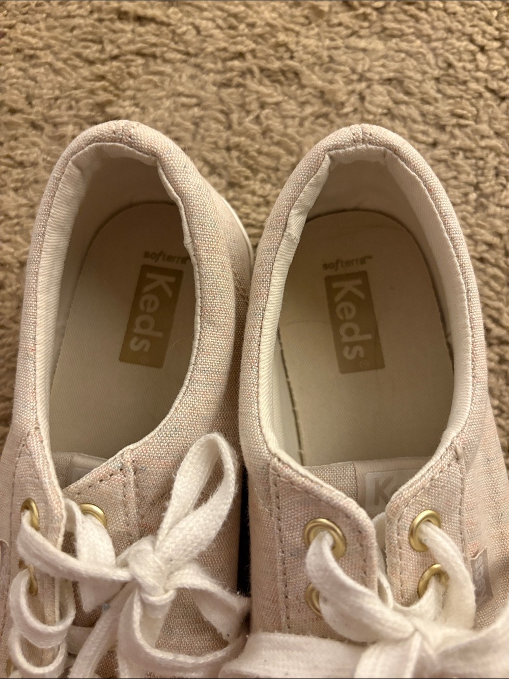 Keds Women’s Canvas Sneakers in Light Beige - Picture 2 of 5